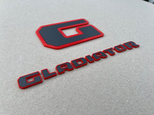 Load image into Gallery viewer, Jeep Gladiator Mojave Fender Badge Kit - Custom Painted - Color Matched Gray Center and Mojave Trim Piece