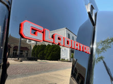 Load image into Gallery viewer, Jeep Gladiator Mojave Fender Badge Kit - Custom Painted - Color Matched Gray Center and Mojave Trim Piece