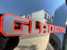 Load image into Gallery viewer, Jeep Gladiator Mojave Fender Badge Kit - Custom Painted - Color Matched Gray Center and Mojave Trim Piece